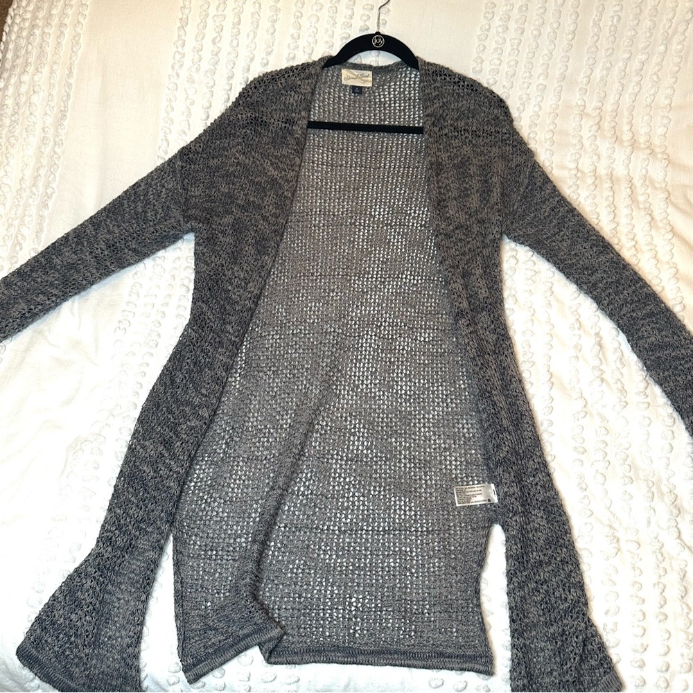 NWOT Universal Threads Open Front Split Hem Cardigan in Grey, Size: M